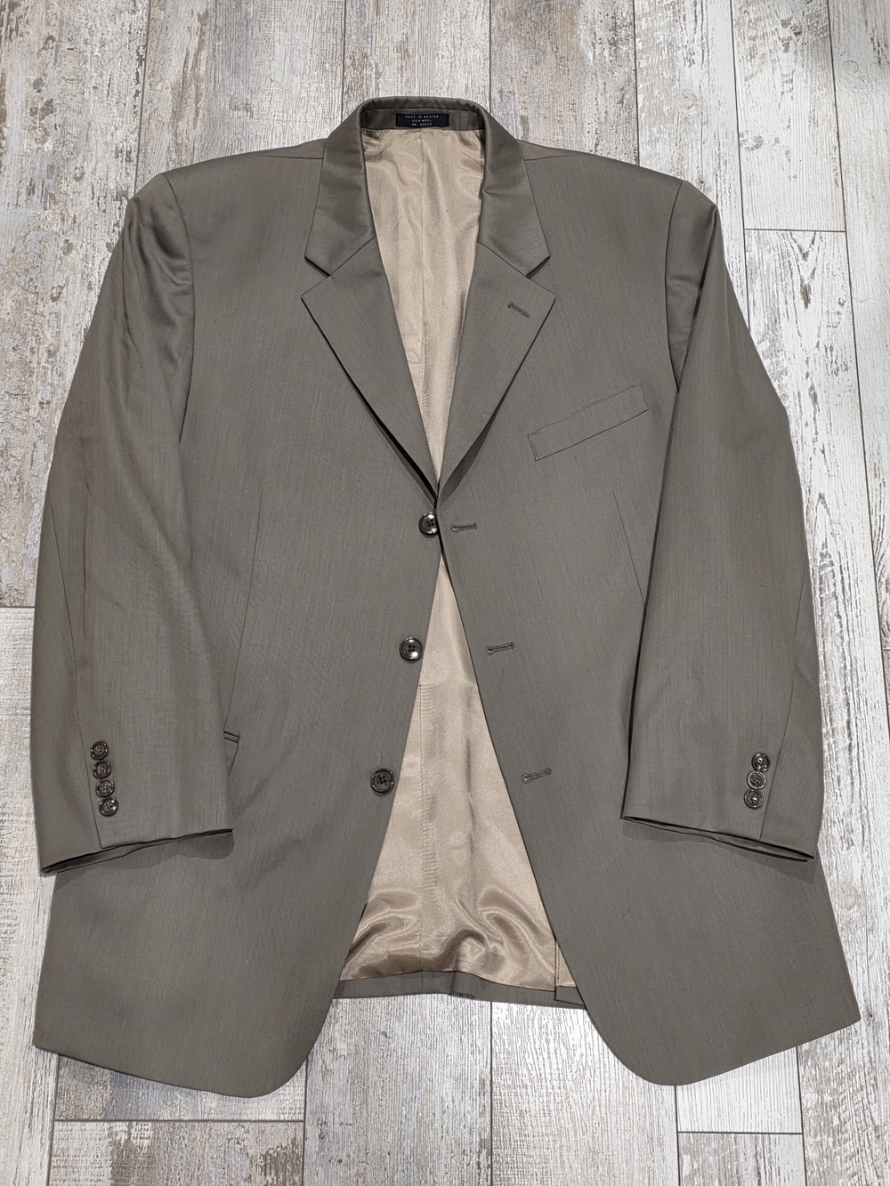 44R Men's Donald J. Trump Luxury Separates Blazer Beige Wool Sport Coat Mint